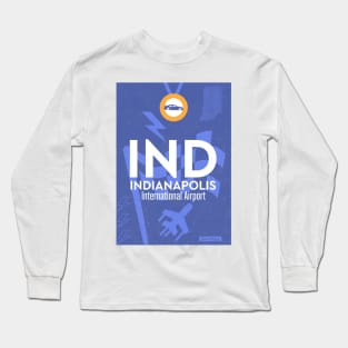 Indianapolis airport tag Long Sleeve T-Shirt